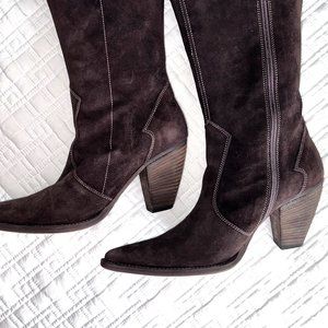 Tall suede boots